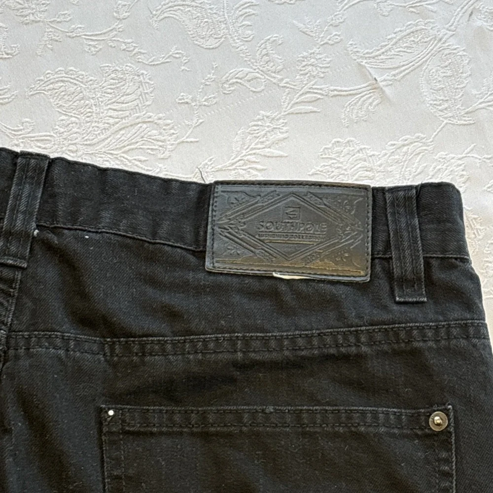 Southpole Jeans Mens 32x32 Deep‎ Black Relaxed Distressed Hip Hop Y2K